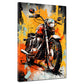 Wandbild Kunstwerk abstrakt Motorrad Street Art Style