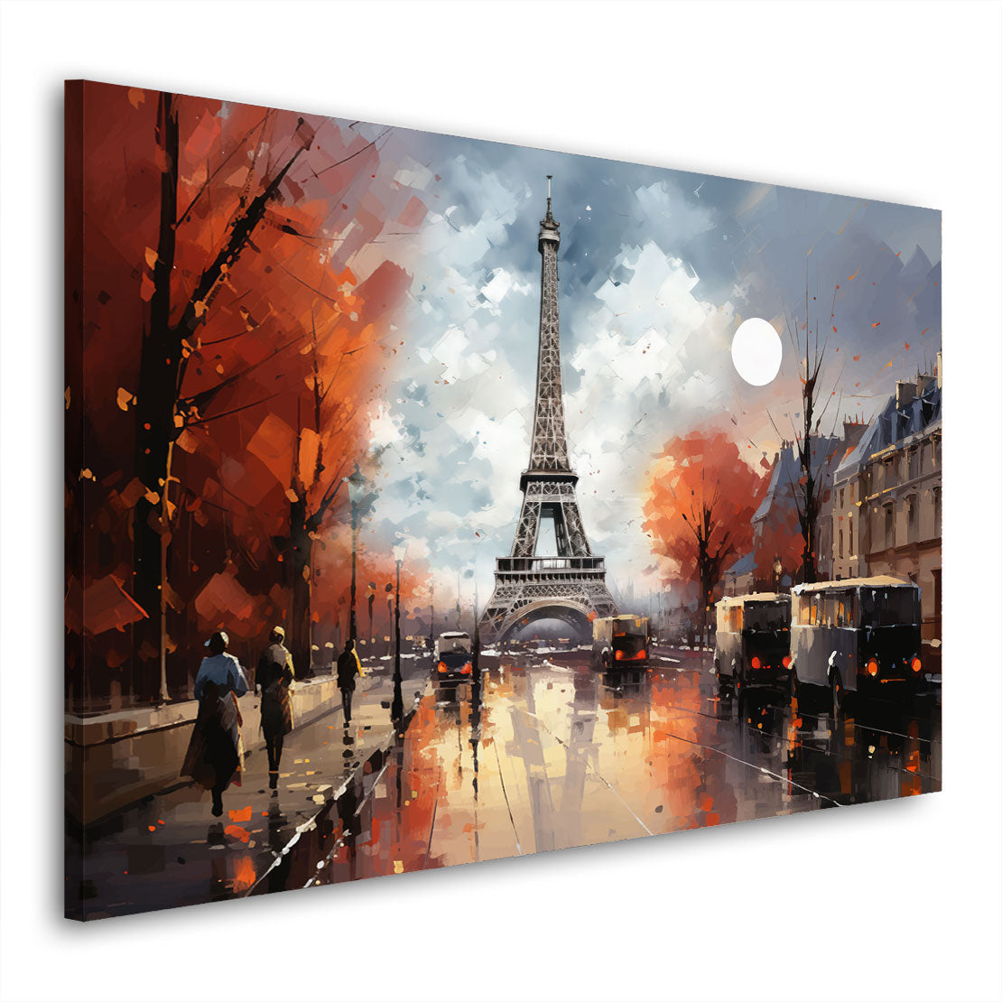 Abstrakt Paris Eiffelturm Wandbild Kunstwerk