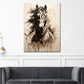 Wandbild Kunstwerk abstrakt Pferd Retro Style