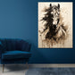 Wandbild Kunstwerk abstrakt Pferd Retro Style