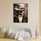 Abstrakt Pop Art Mann mit Fliege Wandbild Kunstwerk
