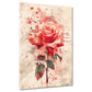 Abstrakt Rose in rot Aquarell Wandbild Kunstwerk