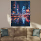 Wandbild Kunstwerk abstrakt Städte Times Square Regenlichter urban