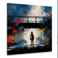 Abstrakt Street Art Bridge Wandbild Kunstwerk
