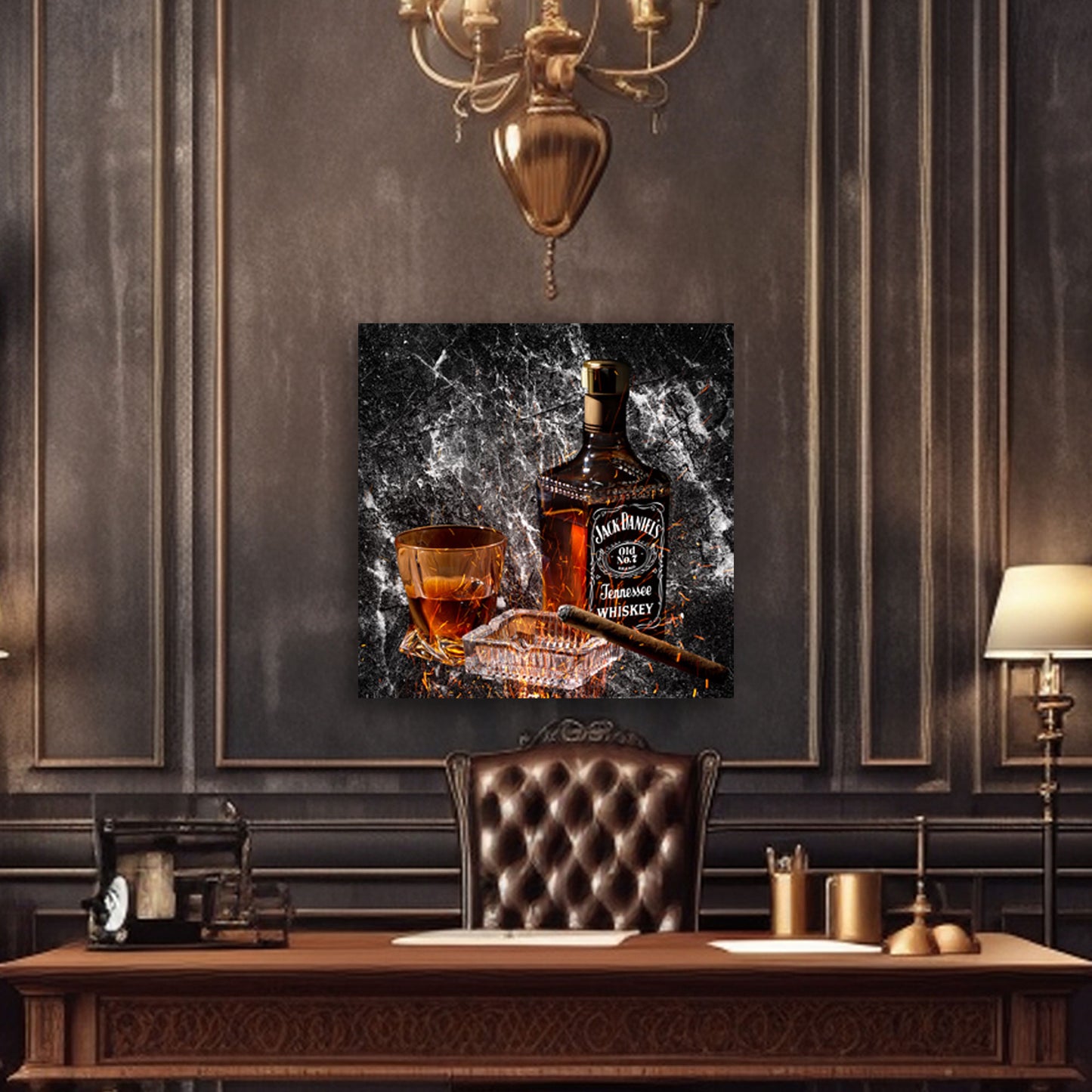 Abstrakt Whiskey Jack Wandbild Kunstwerk