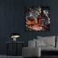 Abstrakt Whiskey Jack Wandbild Kunstwerk