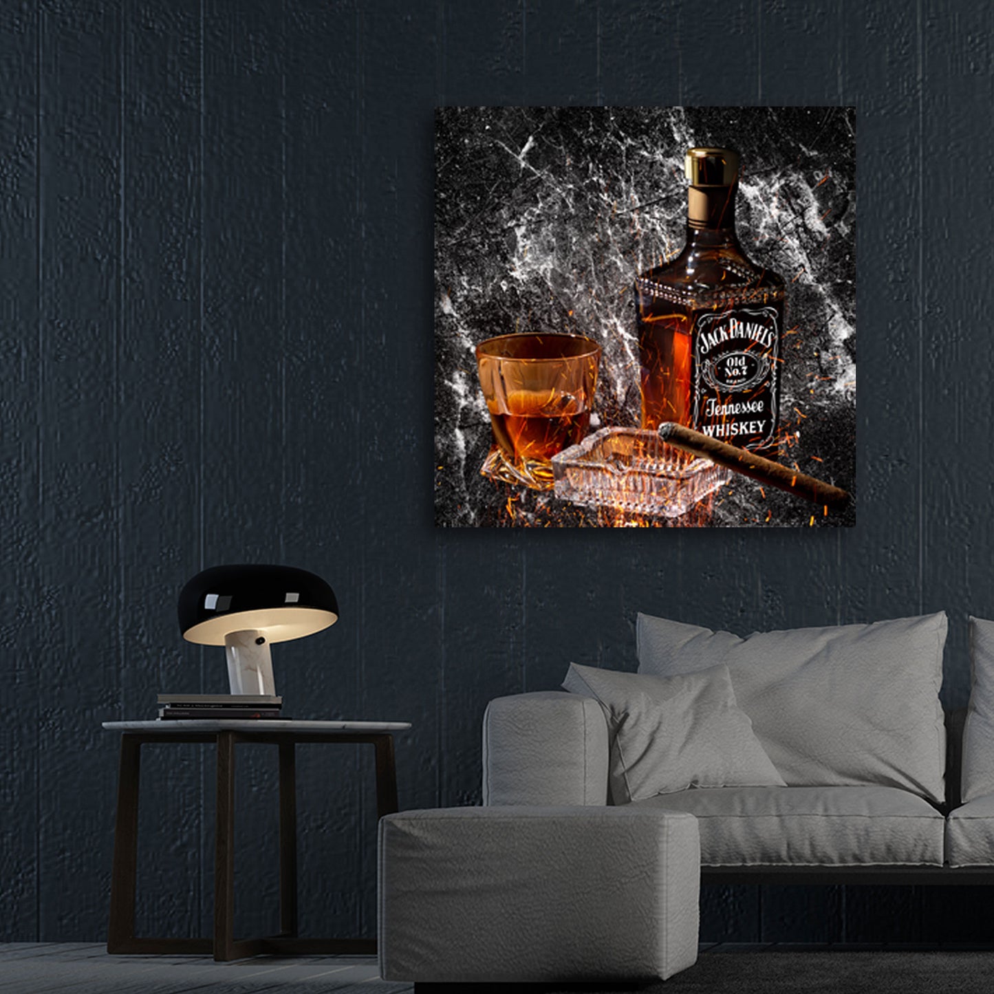 Abstrakt Whiskey Jack Wandbild Kunstwerk