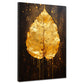 Wandbild Kunstwerk abstrakt goldenes Blatt