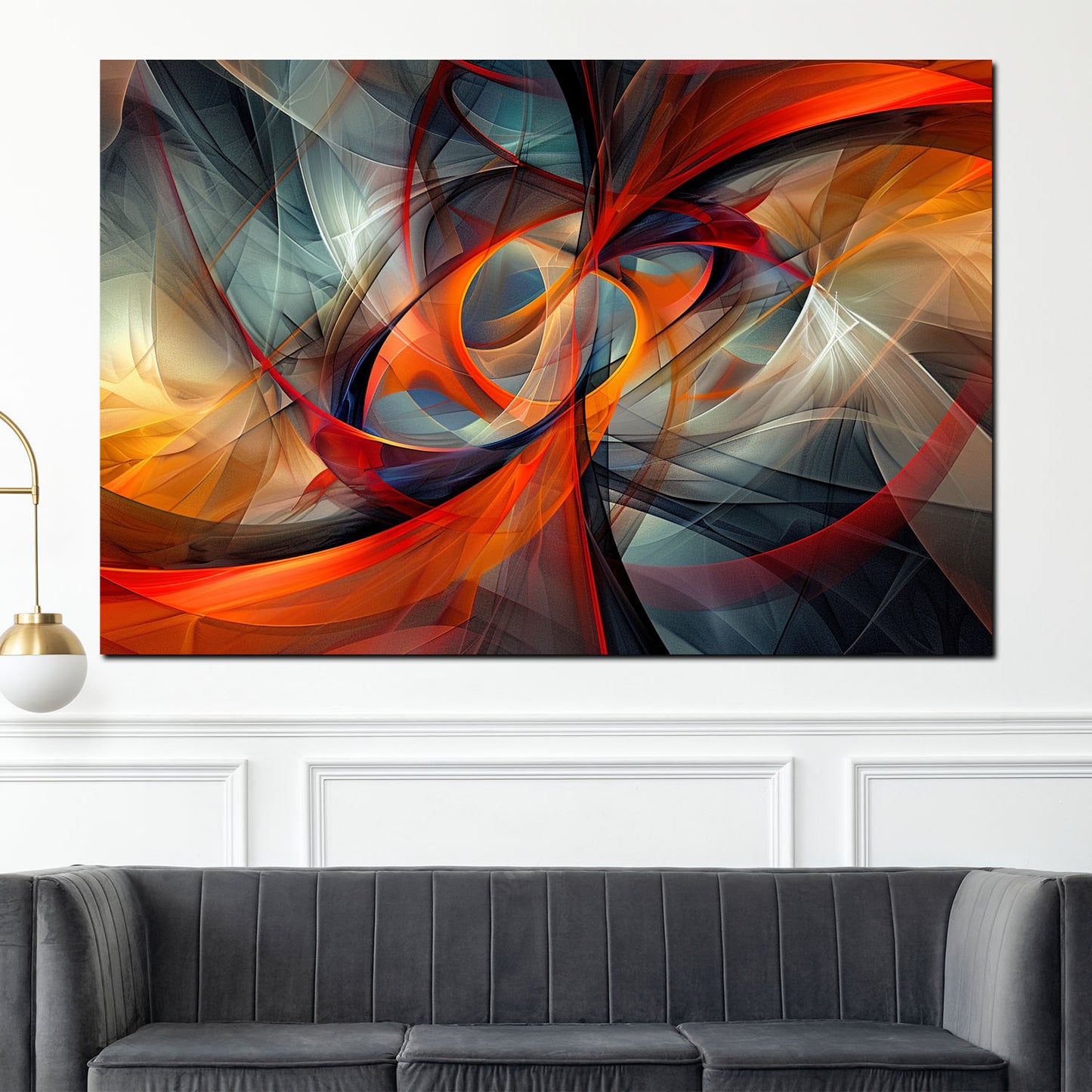 Abstrakt in leuchtenden Farben Wandbild Kunstwerk