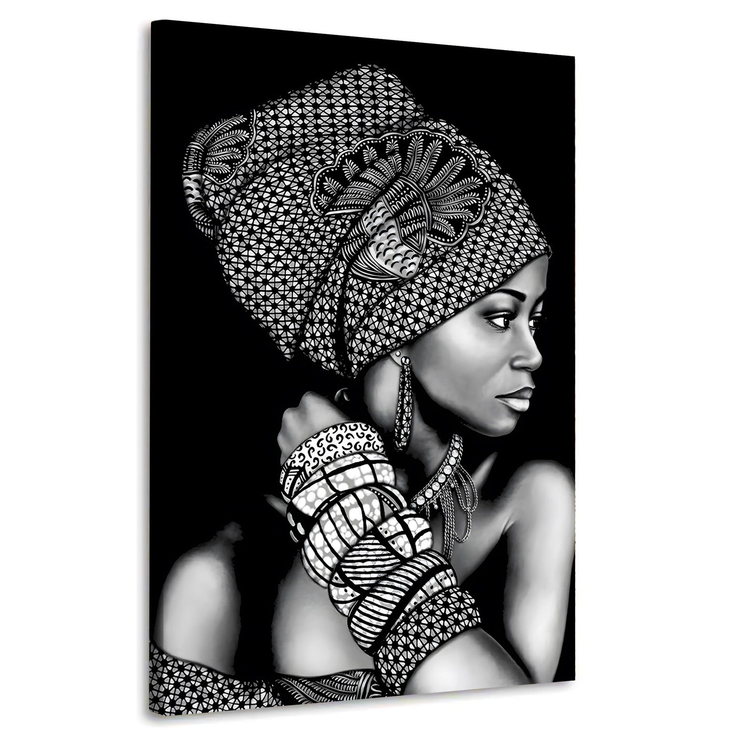 Afrikanische Frau Black Style Wandbild Kunstwerk