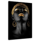 Afrikanische Frau Black Women Gold Style Wandbild Kunstwerk