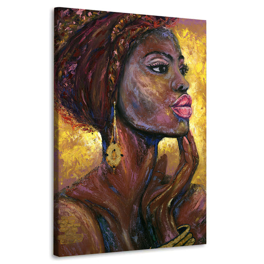 Afrikanische Frau Colour Abstrakt Wandbild Kunstwerk