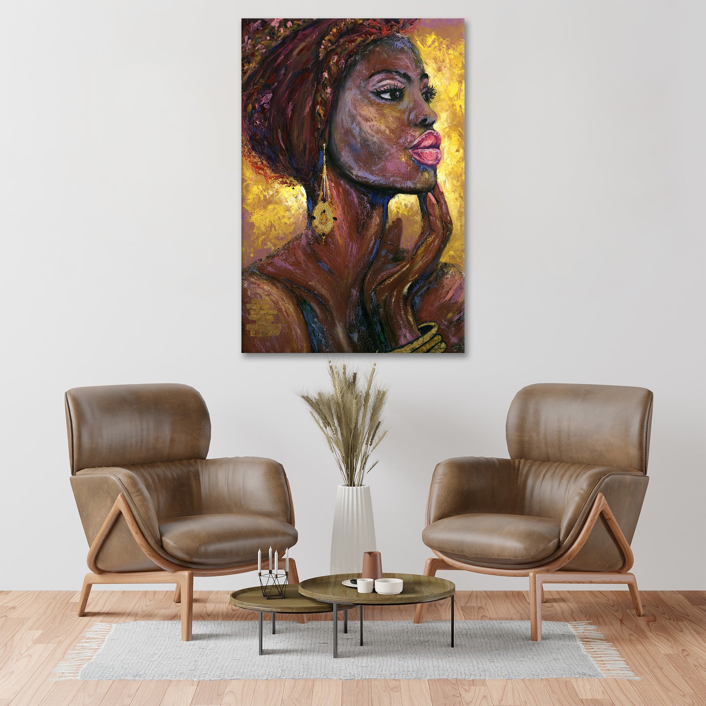 Afrikanische Frau Colour Abstrakt Wandbild Kunstwerk