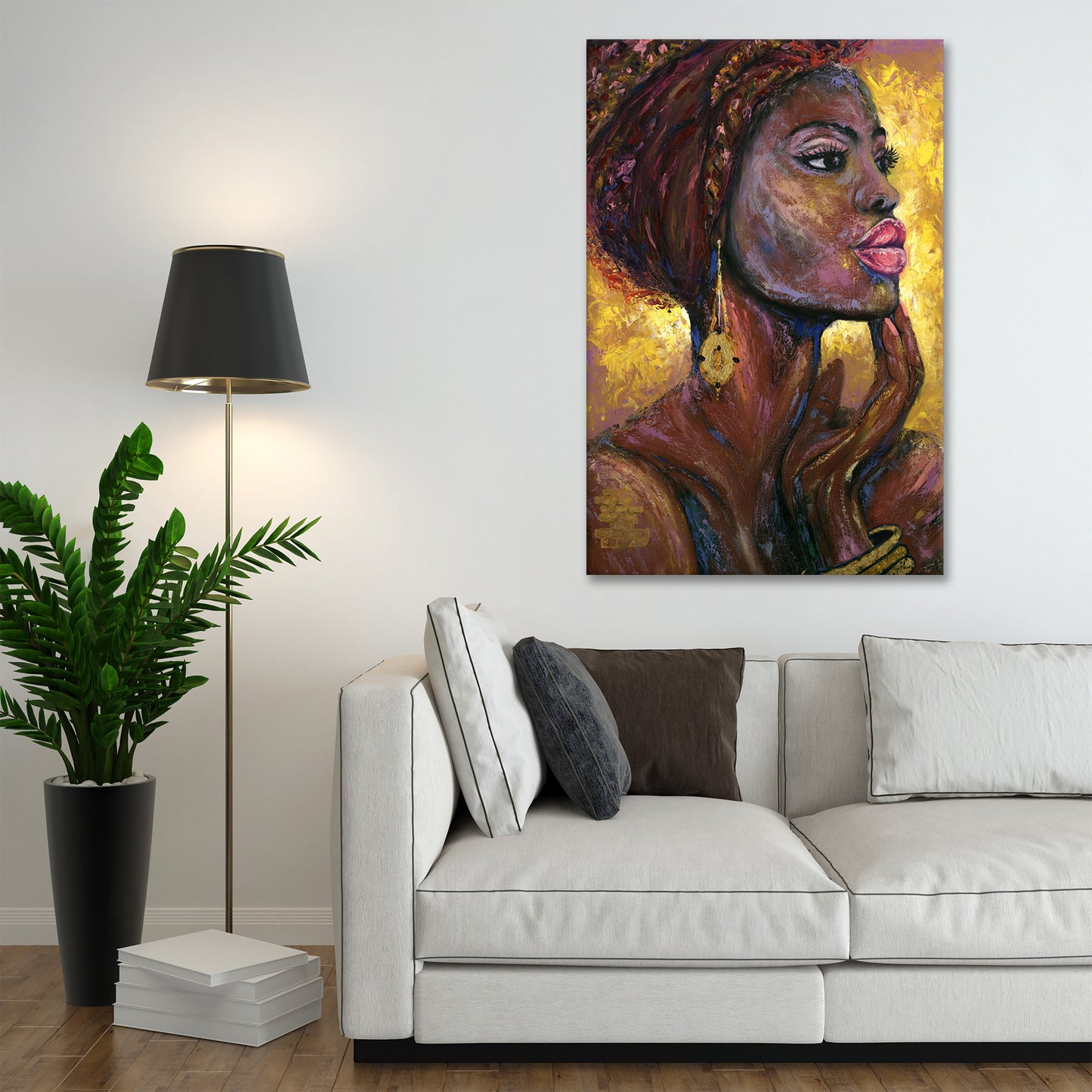 Afrikanische Frau Colour Abstrakt Wandbild Kunstwerk