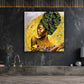 Afrikanische Frau Gold Style Wandbild Kunstwerk