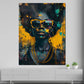Afrikanische Frau mit Goldketten und bunten Akzenten Wandbild Kunstwerk