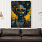 Afrikanische Frau mit Goldketten und bunten Akzenten Wandbild Kunstwerk