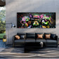 Coole Hunde mit Sonnenbrillen in Graffiti Style Wandbild Kunstwerk
