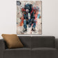 Cooler Affe mit Hoodie und Sneakers Wandbild Kunstwerk