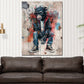 Cooler Affe mit Hoodie und Sneakers Wandbild Kunstwerk