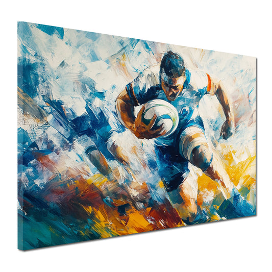 Wandbild Kunstwerk Rugby Szene Sport