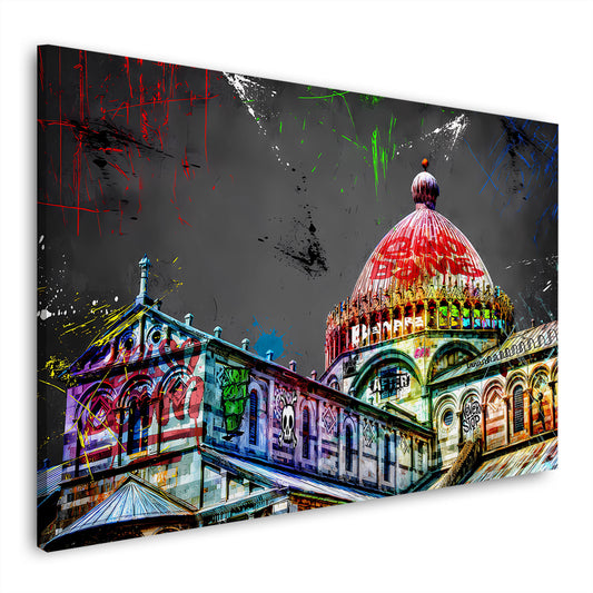 Wandbild Kunstwerk italienische Kirche Street Art Pisa