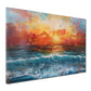 Modern abstrakt Meer im Sonnenuntergang Wandbild Kunstwerk