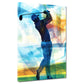 Sportlicher Golfer in Bewegung Wandbild Kunstwerk