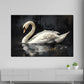 Wandbild Kunstwerk weißer Schwan Wasser Ruhe Anmut Natur modern