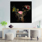 Hirsch Flower Style Abstrakt Wandbild Kunstwerk