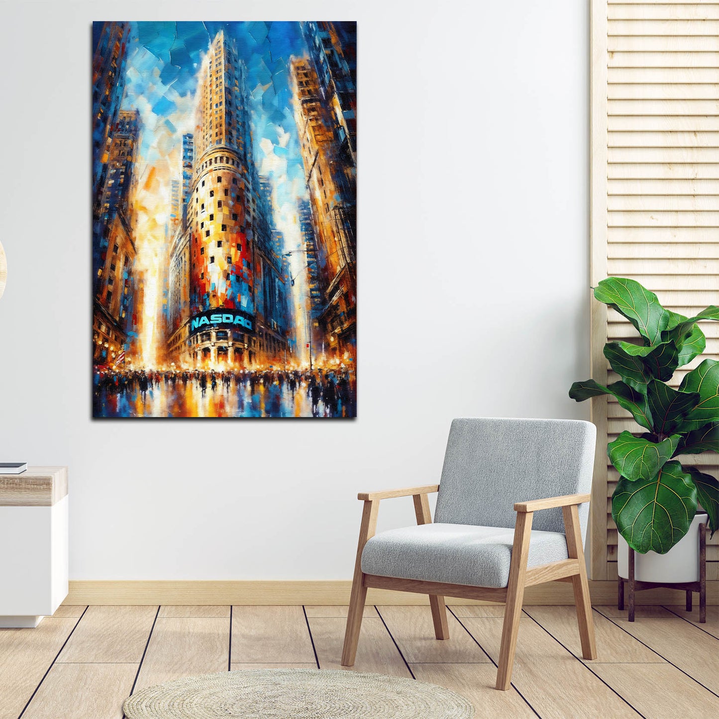 Wandbild New York Skyline Wall Street Finanzviertel modern