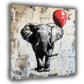 Wandbild Street Art Elefant mit Ballon modern