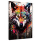 Wolf Pop Art abstrakt Splatter Wandbild Kunstwerk
