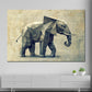 Wandbild abstrakt Elefant in geometrischer Form