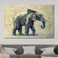 Wandbild abstrakt Elefant in geometrischer Form
