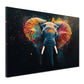 Wandbild abstrakt Elefant Pop Art Black Style