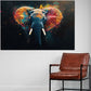 Wandbild abstrakt Elefant Pop Art Black Style