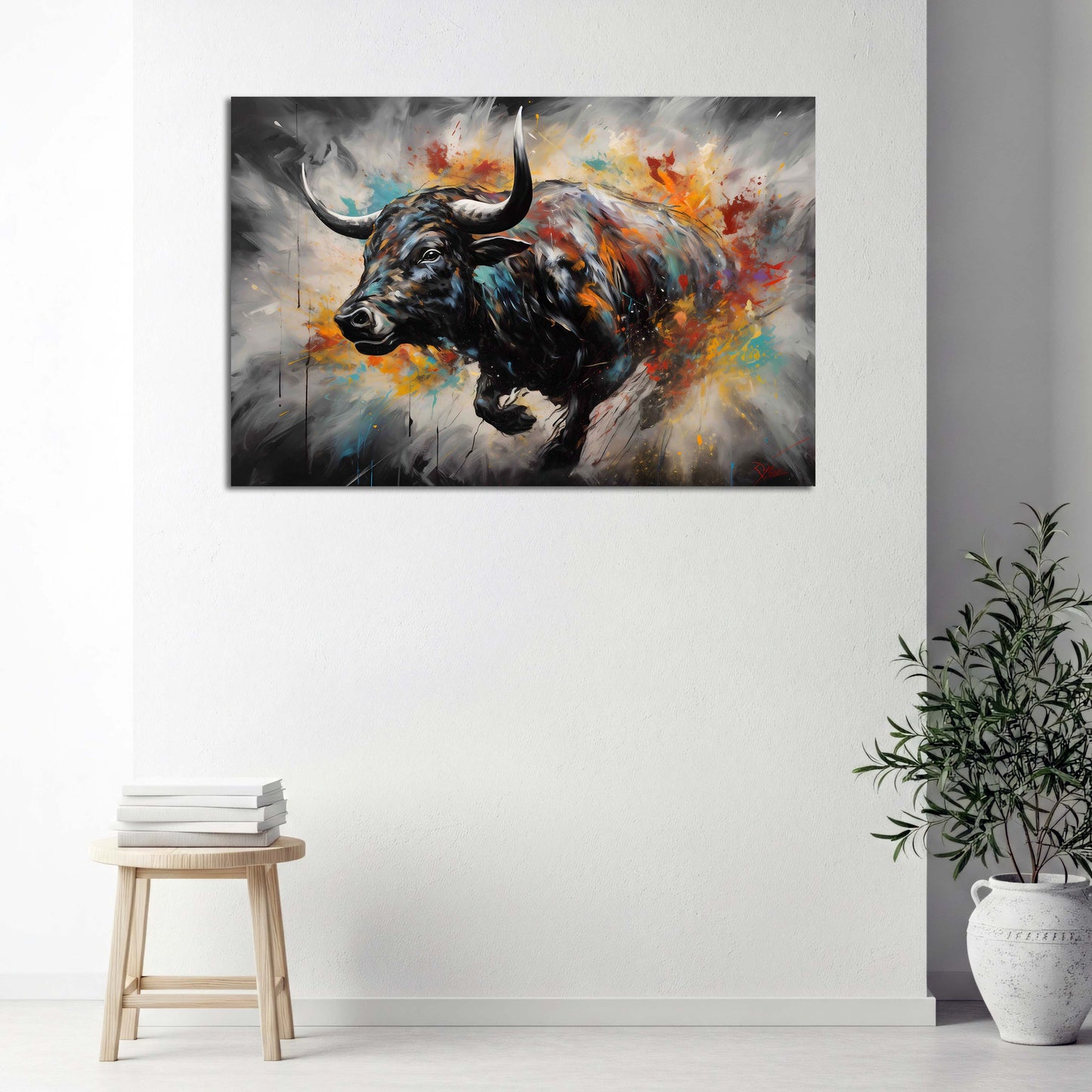 Abstrakt Bulle kraftvoll Pop Art Bewegung und Energie Wandbild
