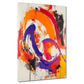 Abstrakt Orange Lila expressive Pinselstriche Wandbild