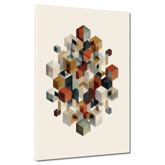 Minimalismus Abstrakte 3D Komposition Vintage Wandbild