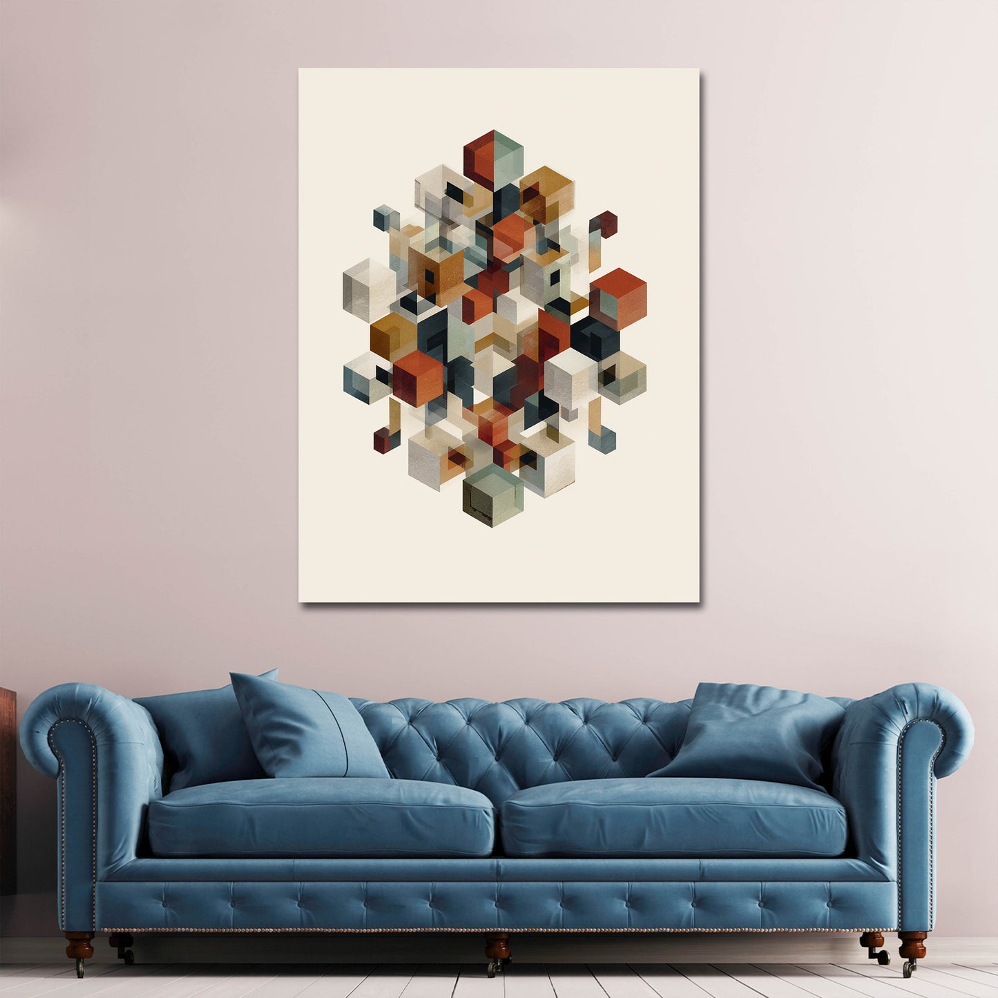 Minimalismus Abstrakte 3D Komposition Vintage Wandbild