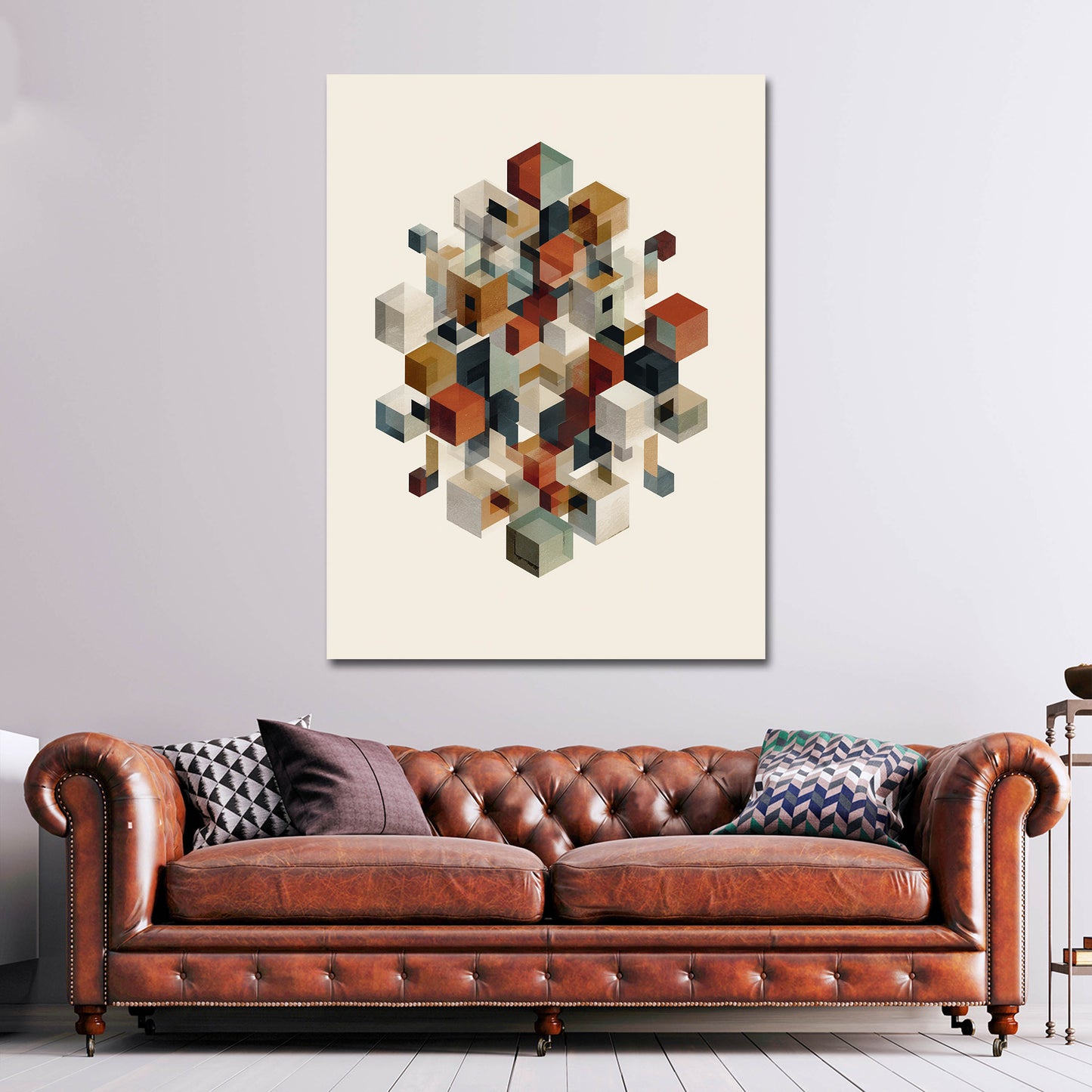 Minimalismus Abstrakte 3D Komposition Vintage Wandbild