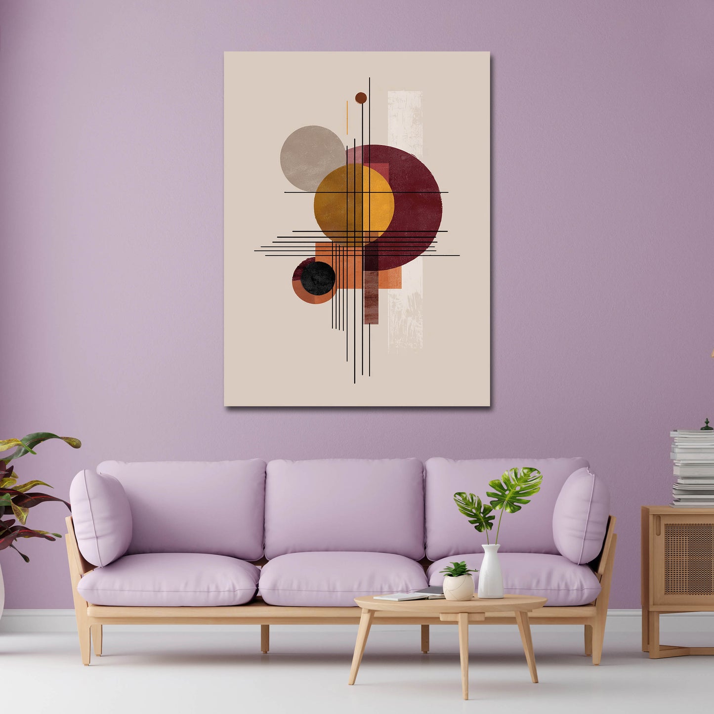 Abstrakte Komposition Minimalismus Farben und Balance Wandbild