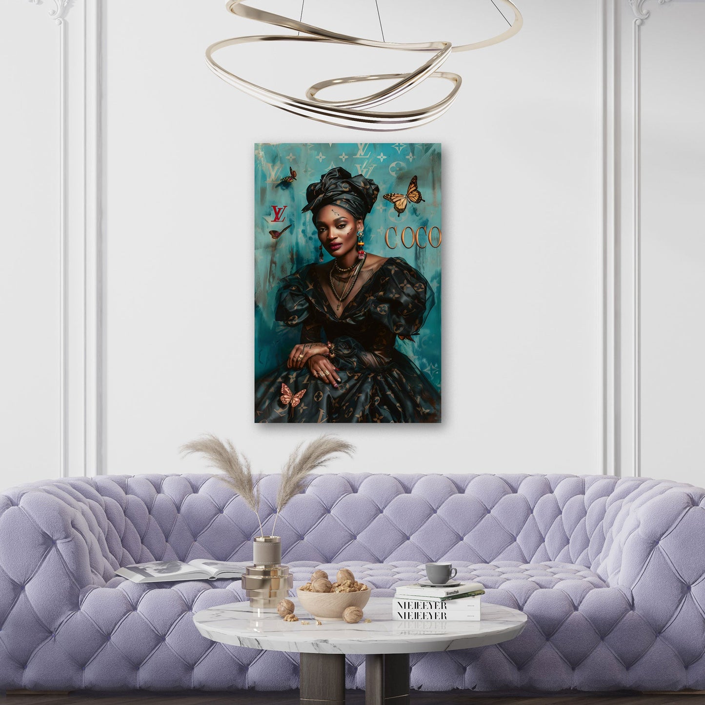 Afrikanische Frau Porträt elegant Mode Luxus Wandbild