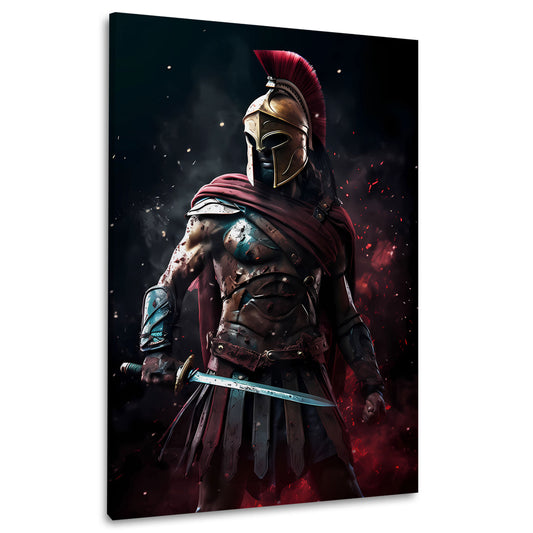 Antike Rüstung epischer Kämpfer historisch Wandbild