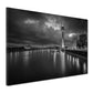 Architektur am Rhein Düsseldorf schwarz weiß Skyline Wandbild