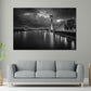 Architektur am Rhein Düsseldorf schwarz weiß Skyline Wandbild