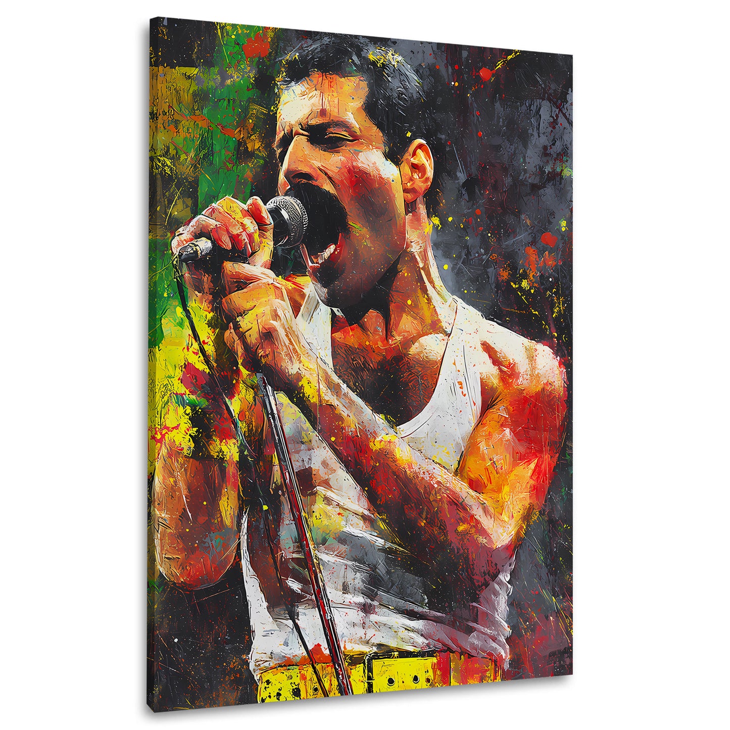 Ausdrucksstarke Pop Art Mercury Performance Wandbild