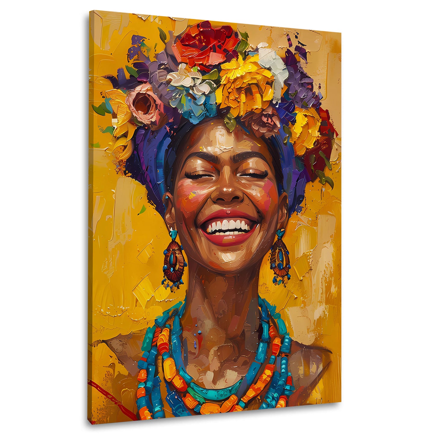Ausdrucksstarke Schönheit Lächeln Afrika Wandbild