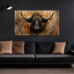 Ausdrucksstarker Bulle frontal abstrakt Wandbild